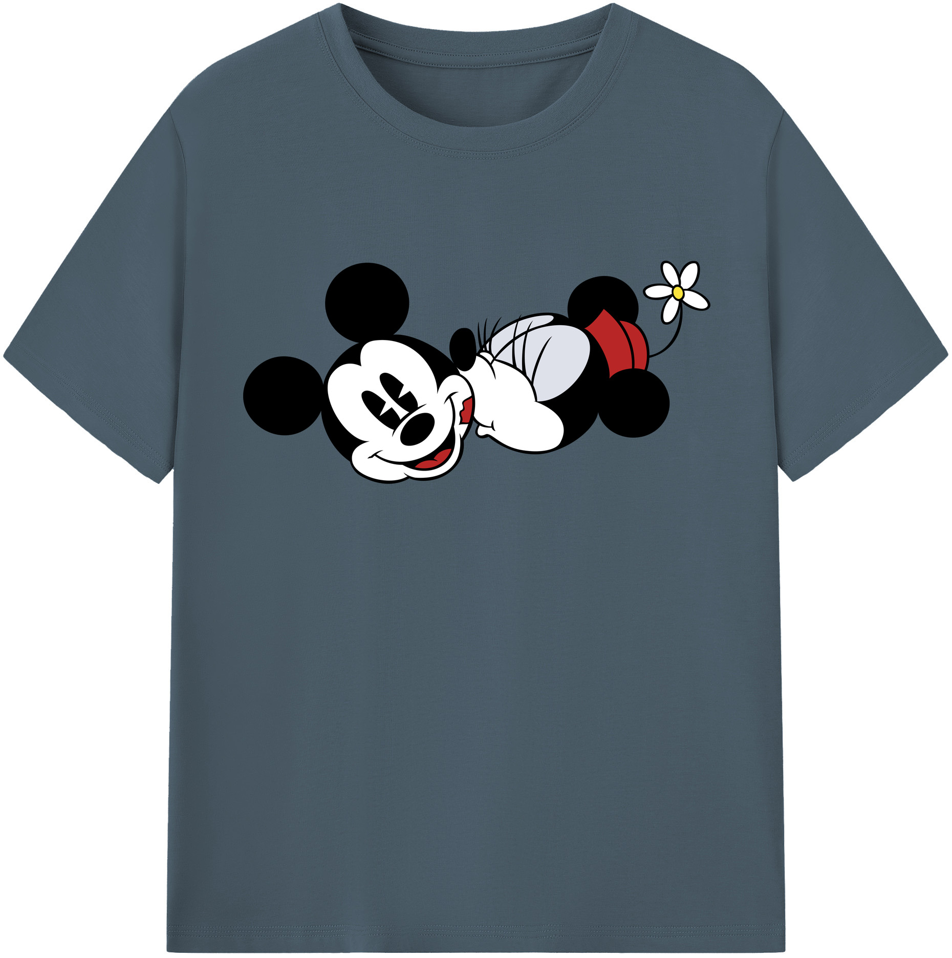 （画像用） ミッキーマウス Mickey Mouse 綿100％半袖Tシャツ（フロントプリント）